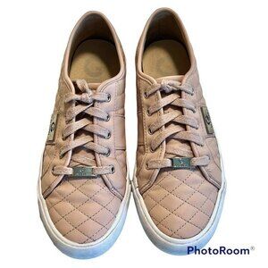 G by Guess Womens Pink Quilted Lace-Up Sneaker Shoes Size 9.5